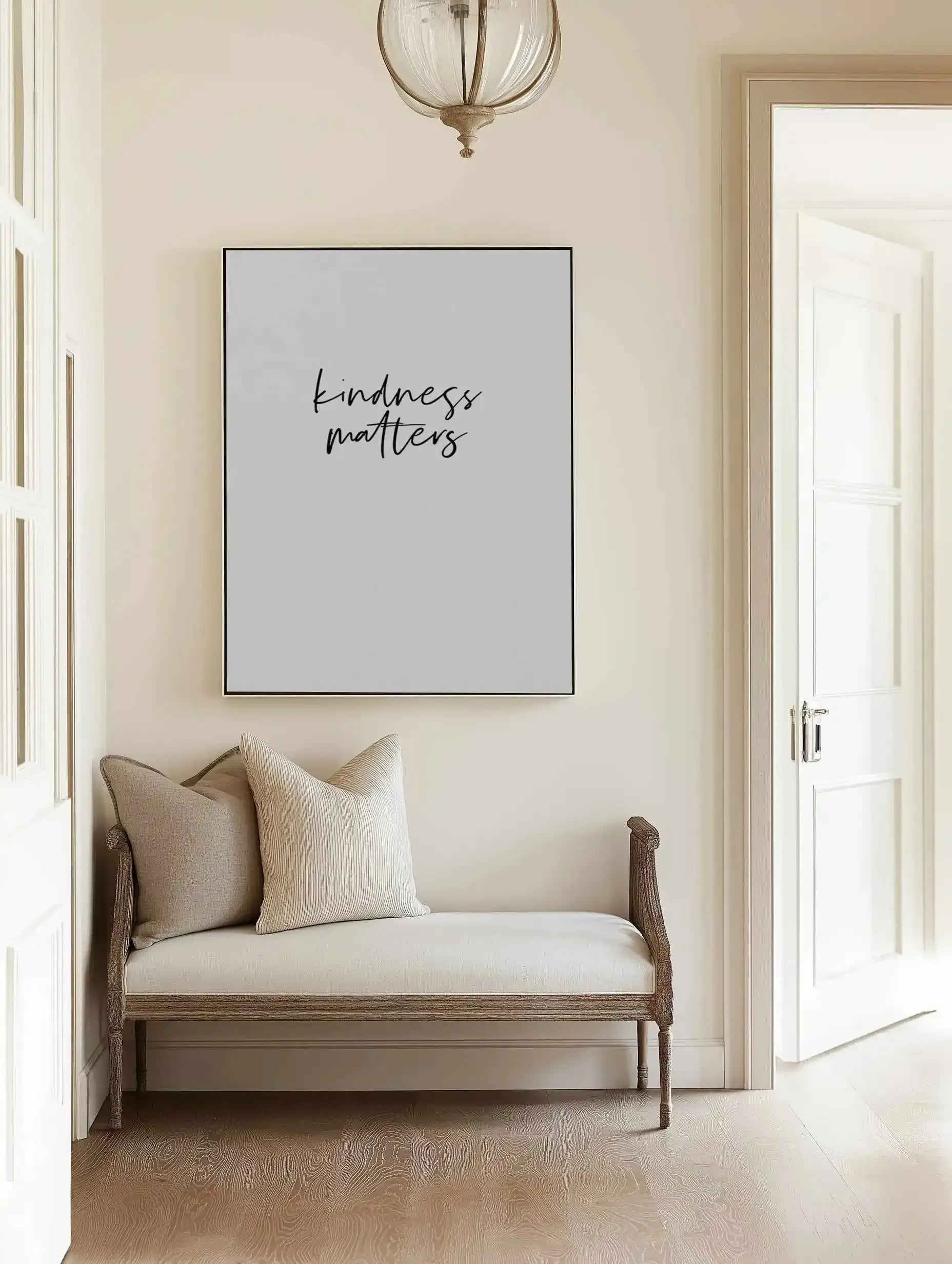 Kindness Matters | Framed Canvas Art Print from Olive et Oriel where you can shop wallpaper and artworks online
