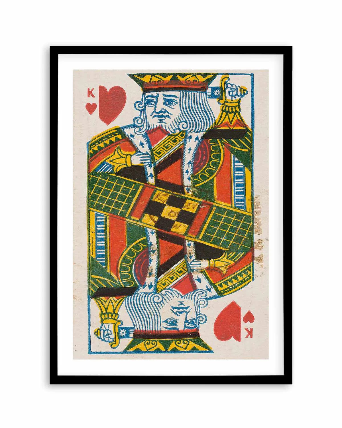 King of Hearts Vintage Poster Art Print from Olive et Oriel where you can shop wallpaper and artworks online