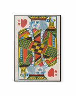 King of Hearts Vintage Poster | Framed Canvas Art Print