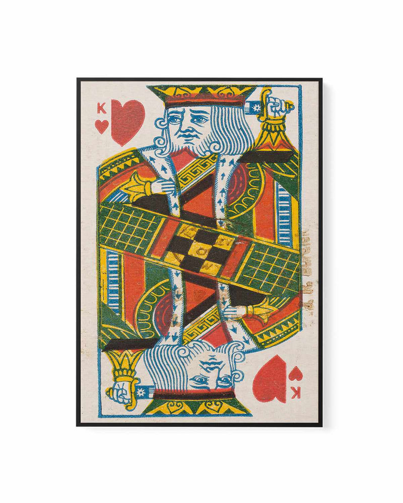 King of Hearts Vintage Poster | Framed Canvas Art Print
