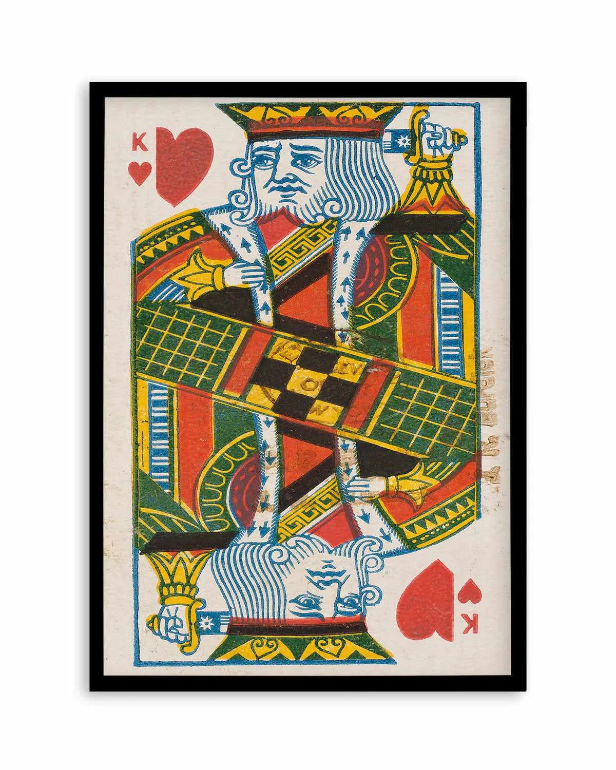 King of Hearts Vintage Poster Art Print from Olive et Oriel where you can shop wallpaper and artworks online