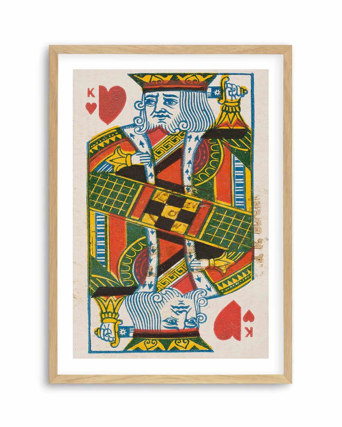 King of Hearts Vintage Poster Art Print from Olive et Oriel where you can shop wallpaper and artworks online