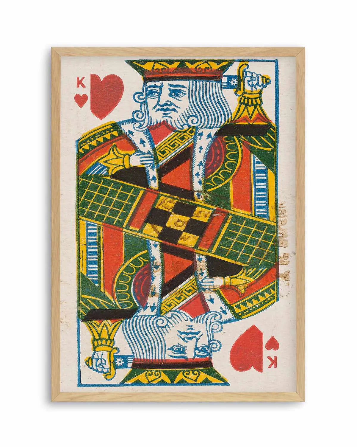 King of Hearts Vintage Poster Art Print from Olive et Oriel where you can shop wallpaper and artworks online
