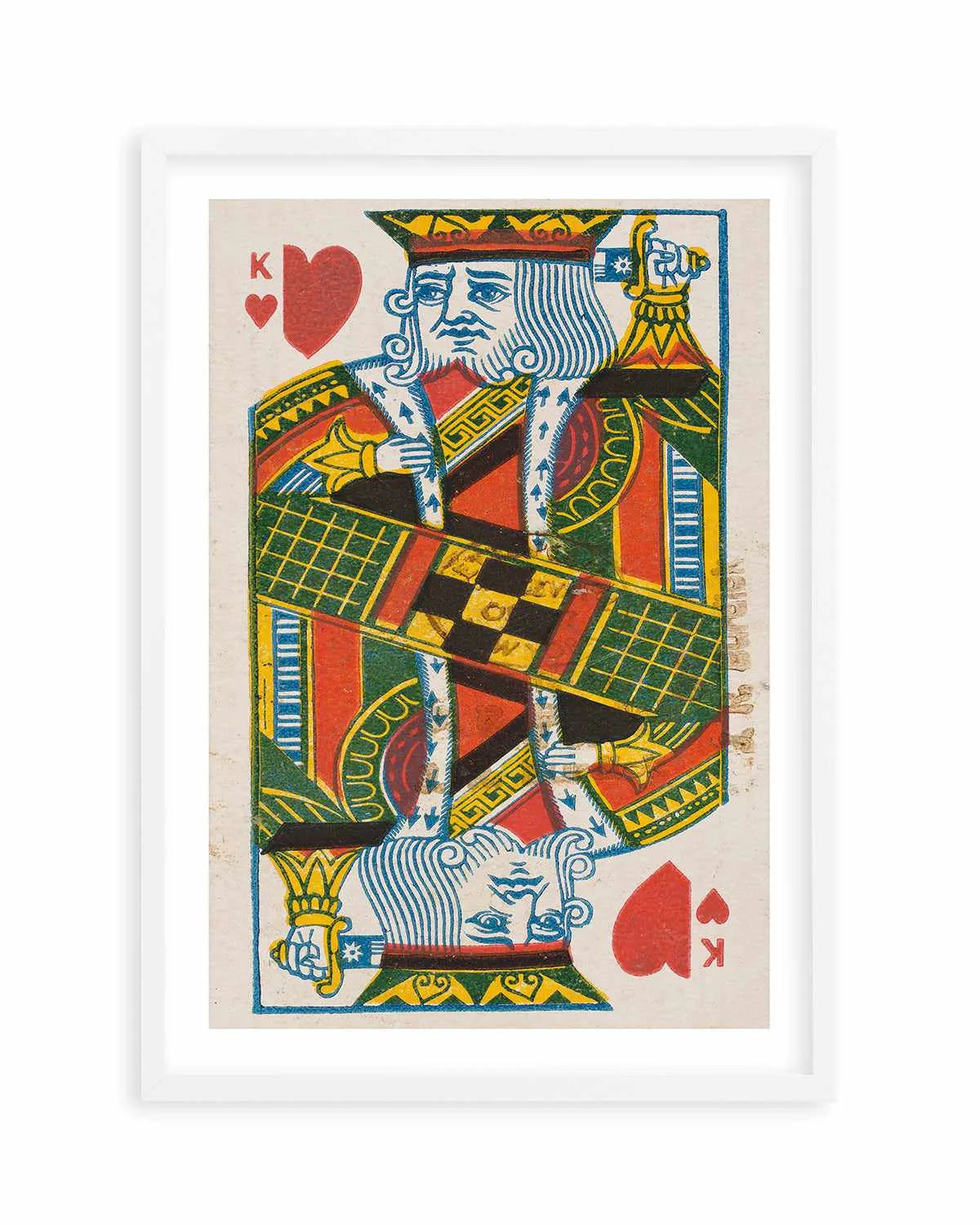 King of Hearts Vintage Poster Art Print from Olive et Oriel where you can shop wallpaper and artworks online