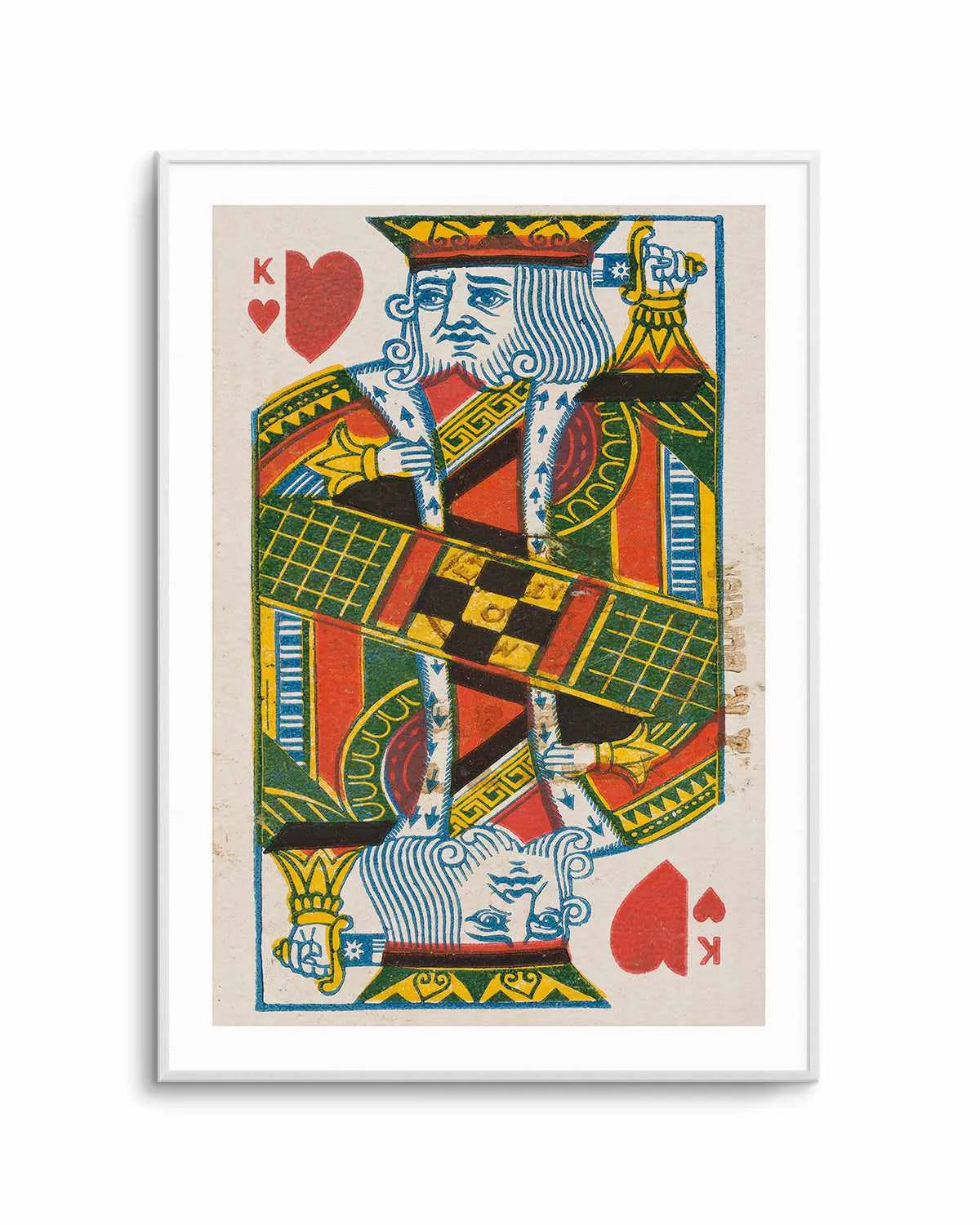 King of Hearts Vintage Poster Art Print from Olive et Oriel where you can shop wallpaper and artworks online