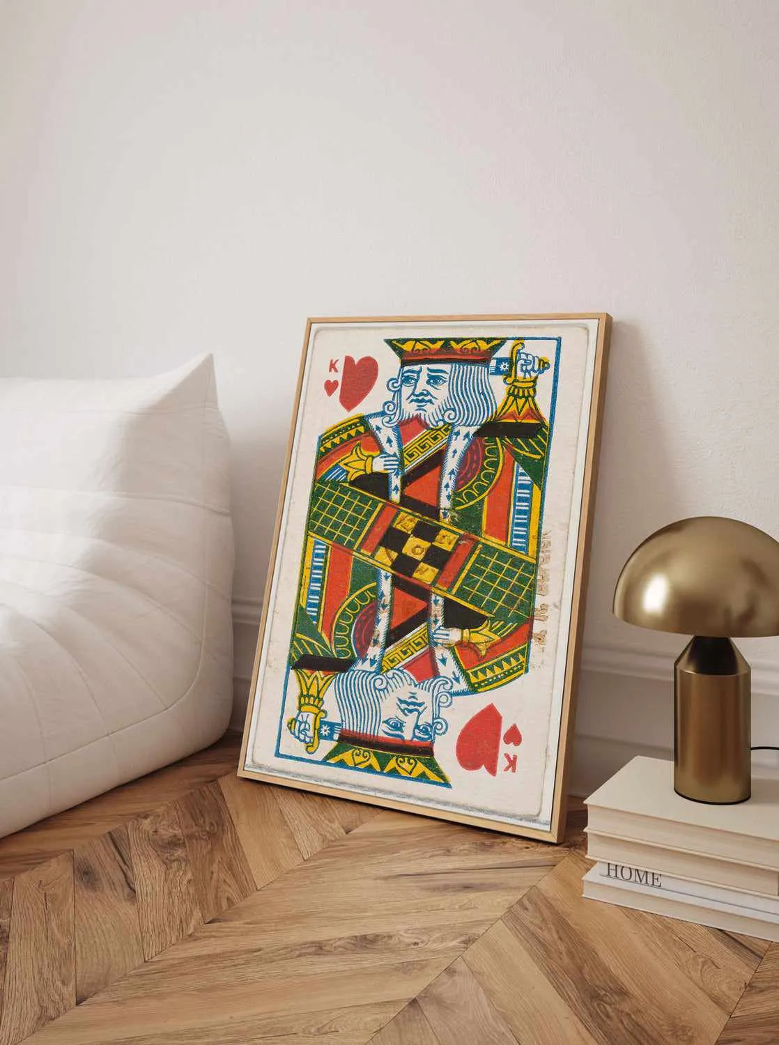 King of Hearts Vintage Poster | Framed Canvas Art Print from Olive et Oriel where you can shop wallpaper and artworks online