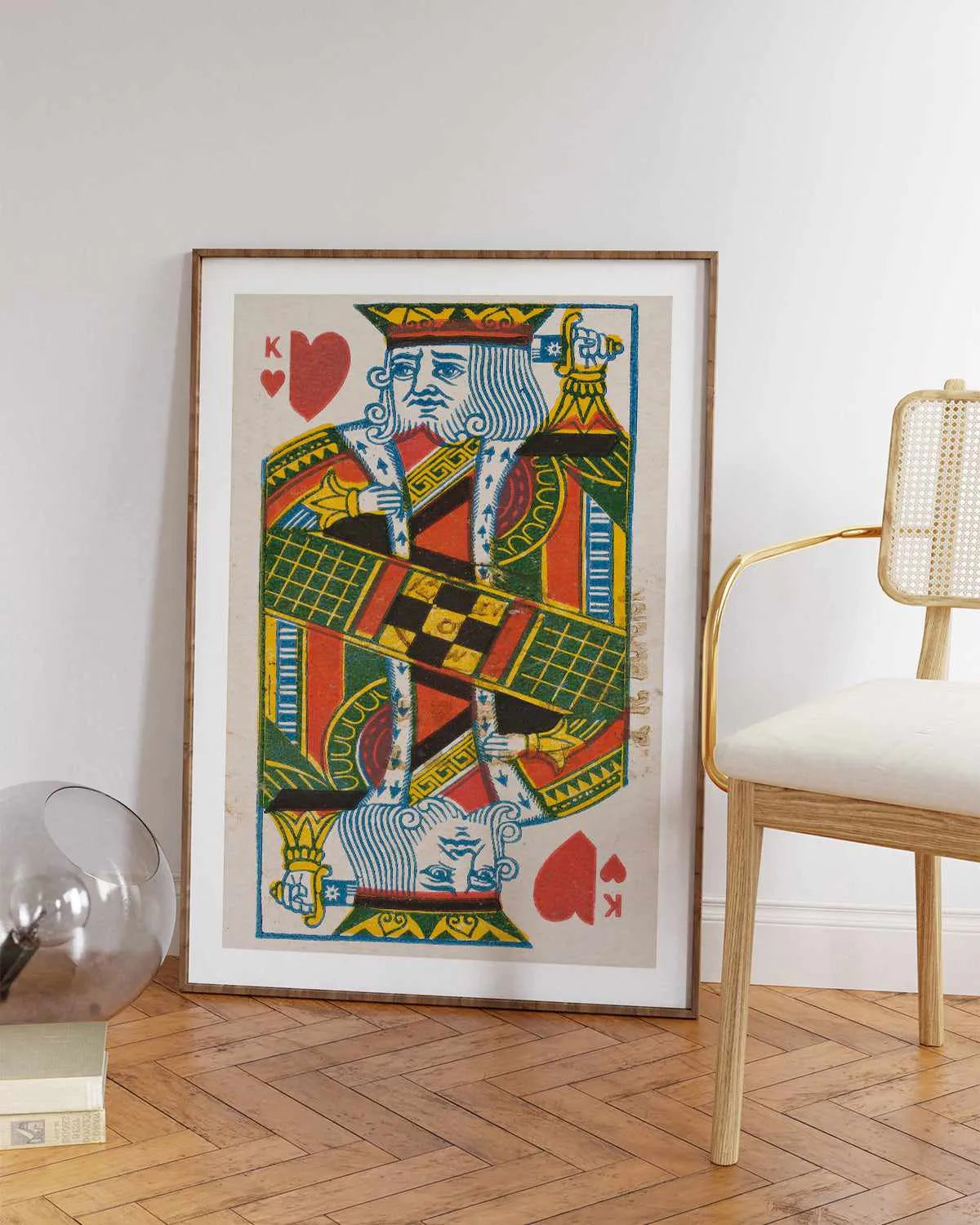 King of Hearts Vintage Poster Art Print from Olive et Oriel where you can shop wallpaper and artworks online