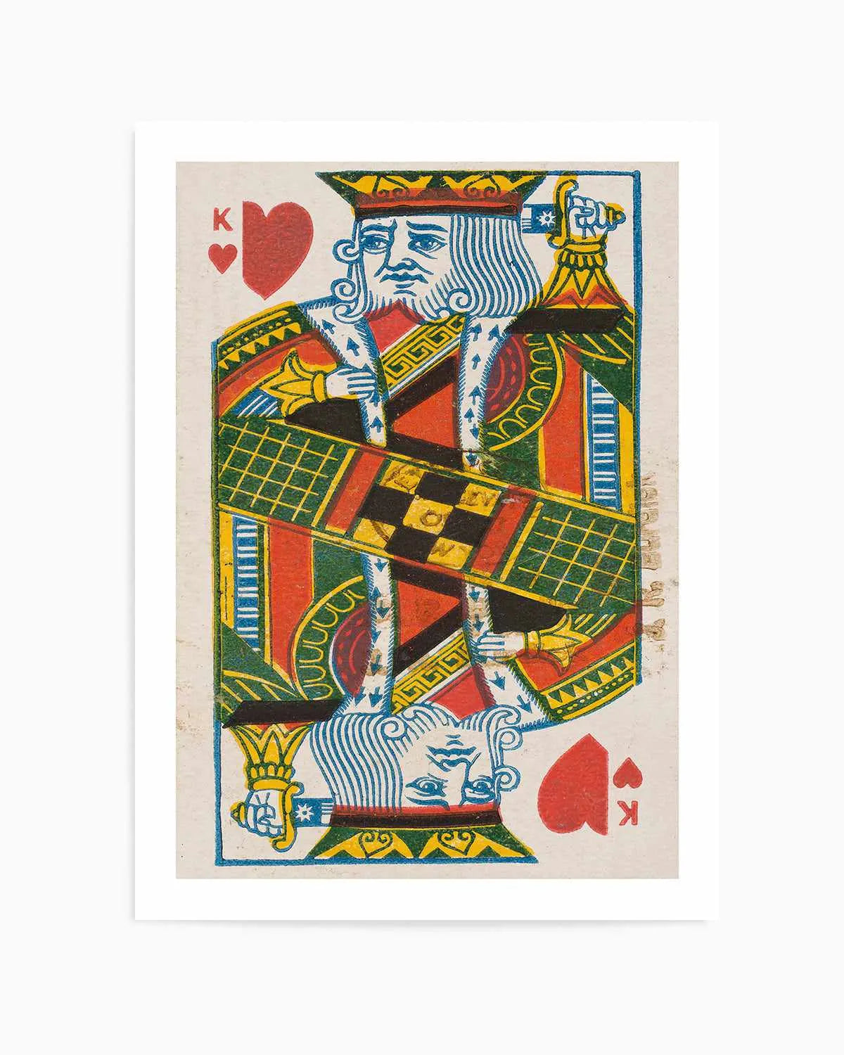 King of Hearts Vintage Poster Art Print from Olive et Oriel where you can shop wallpaper and artworks online