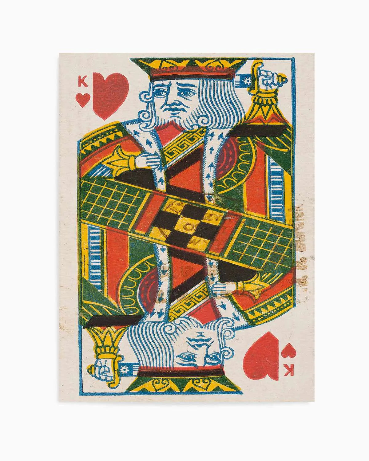 King of Hearts Vintage Poster Art Print from Olive et Oriel where you can shop wallpaper and artworks online