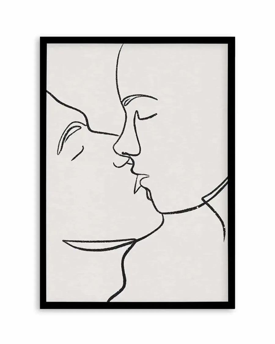 Kiss Line Art Art Print from Olive et Oriel where you can shop wallpaper and artworks online