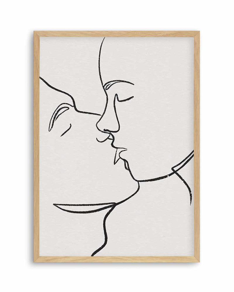 Kiss Line Art Art Print