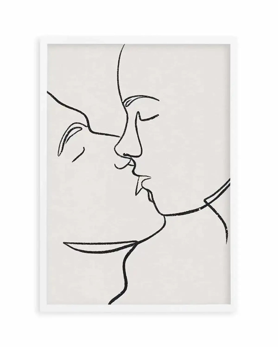 Kiss Line Art Art Print from Olive et Oriel where you can shop wallpaper and artworks online