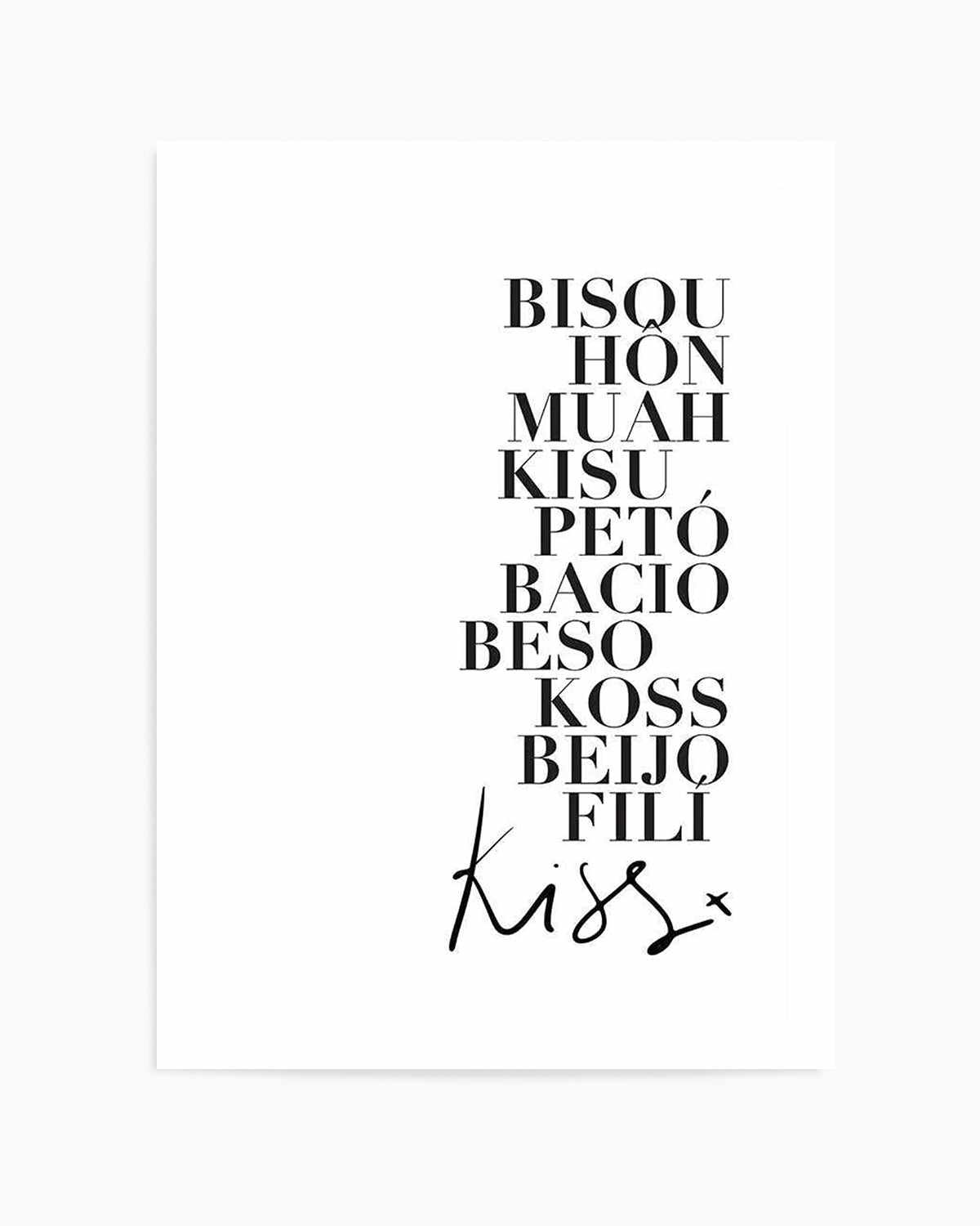 Kisses Art Print