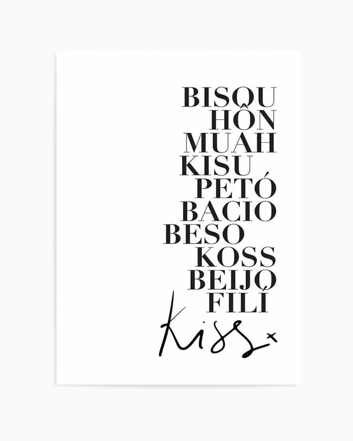 Kisses Art Print