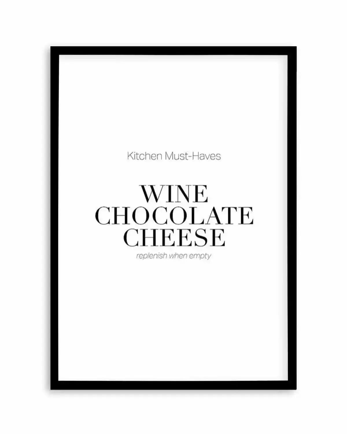 Kitchen Must Haves Art Print from Olive et Oriel where you can shop wallpaper and artworks online