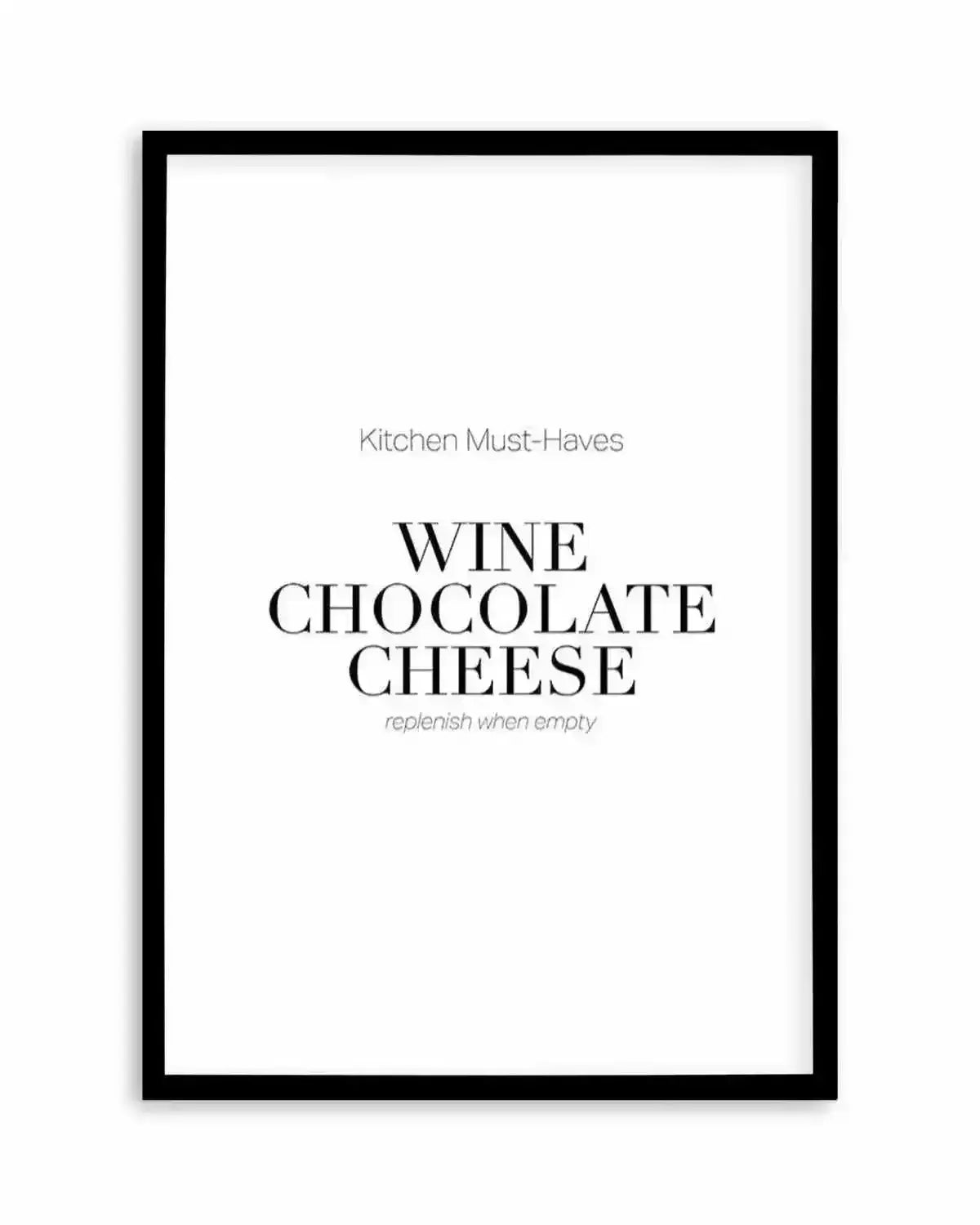 Kitchen Must Haves Art Print from Olive et Oriel where you can shop wallpaper and artworks online