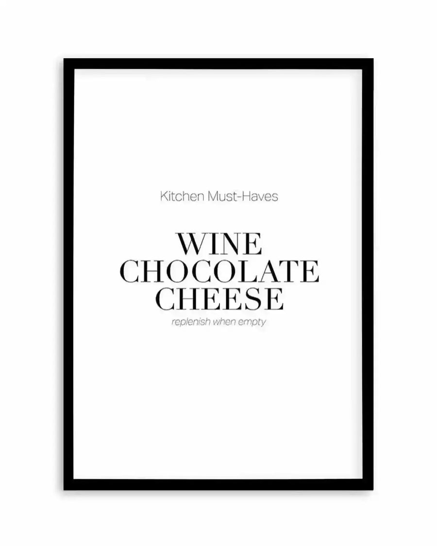 Kitchen Must Haves Art Print from Olive et Oriel where you can shop wallpaper and artworks online