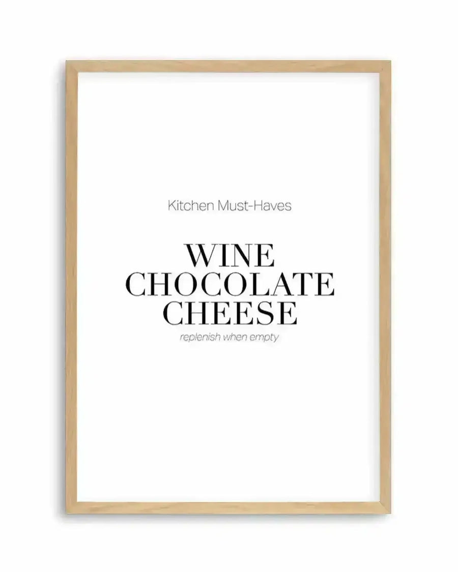 Kitchen Must Haves Art Print from Olive et Oriel where you can shop wallpaper and artworks online