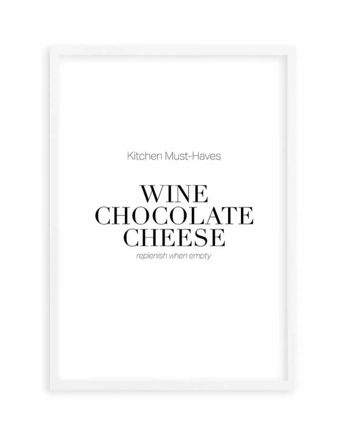 Kitchen Must Haves Art Print from Olive et Oriel where you can shop wallpaper and artworks online