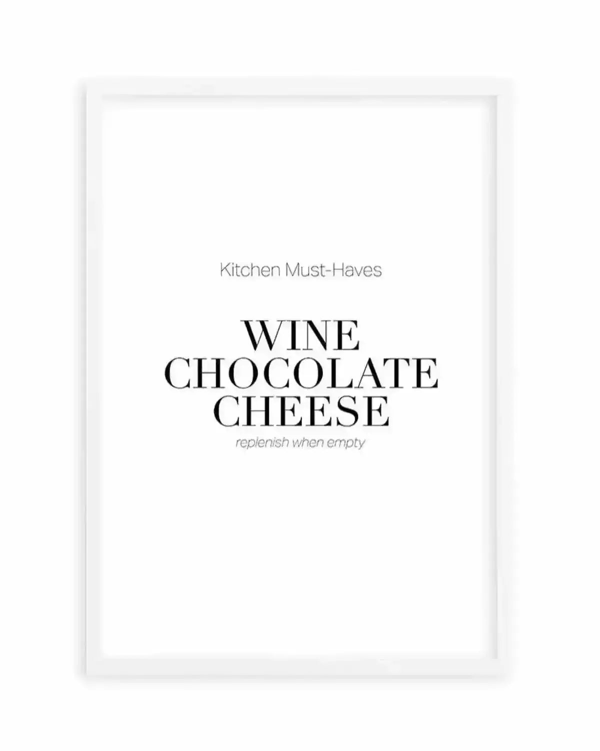 Kitchen Must Haves Art Print from Olive et Oriel where you can shop wallpaper and artworks online