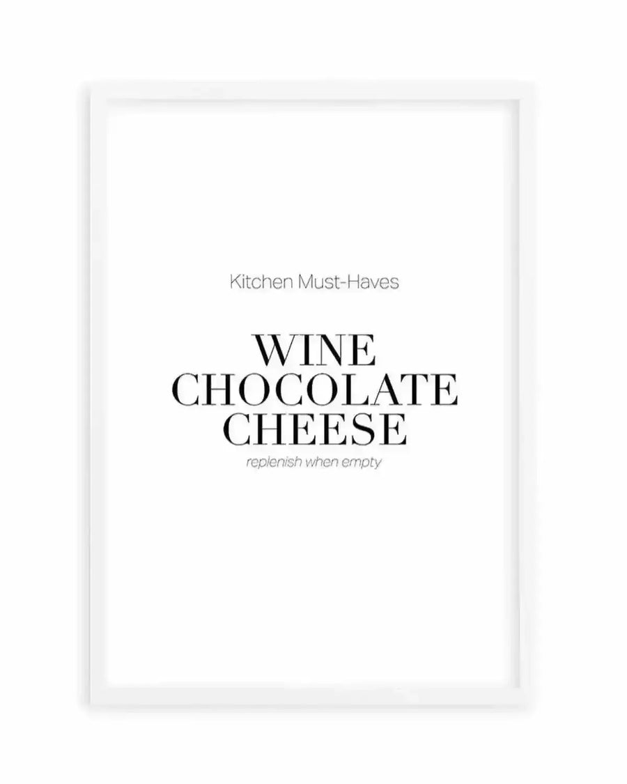 Kitchen Must Haves Art Print from Olive et Oriel where you can shop wallpaper and artworks online