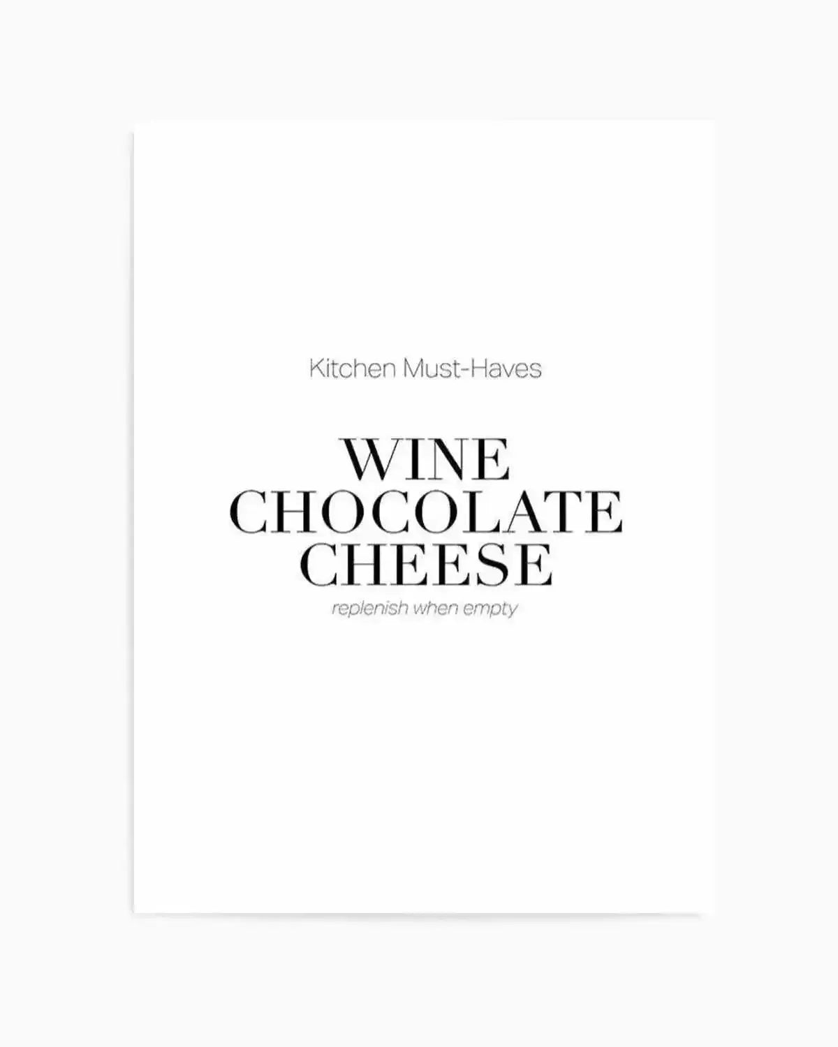 Kitchen Must Haves Art Print from Olive et Oriel where you can shop wallpaper and artworks online