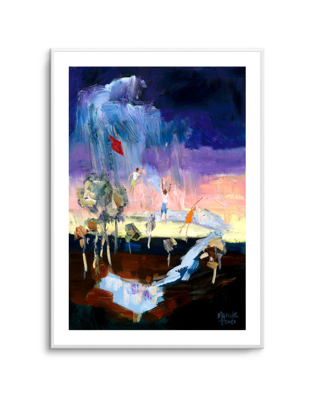 Kite Flying Kids by Meredith Howse | Art Print