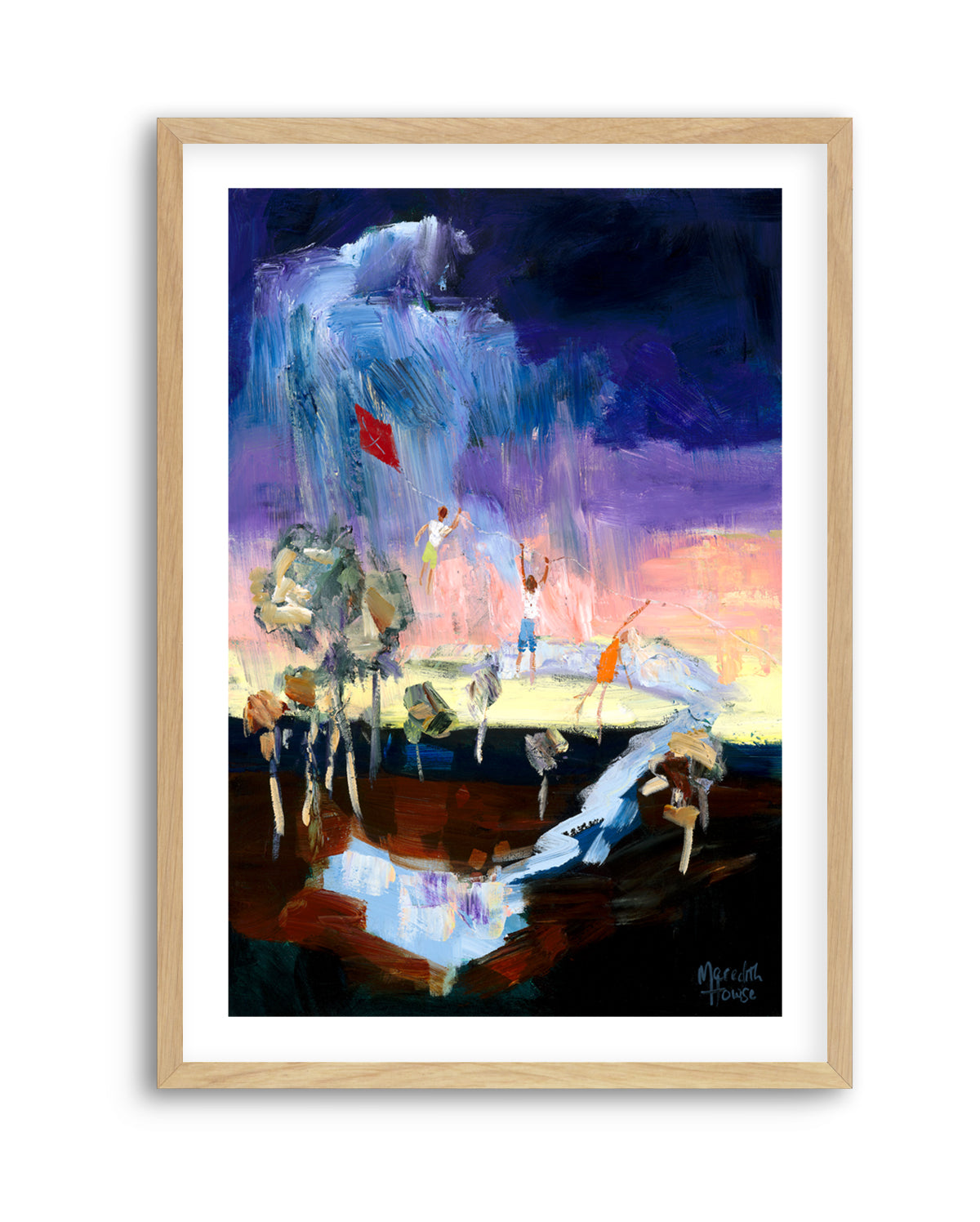 Kite Flying Kids by Meredith Howse | Art Print