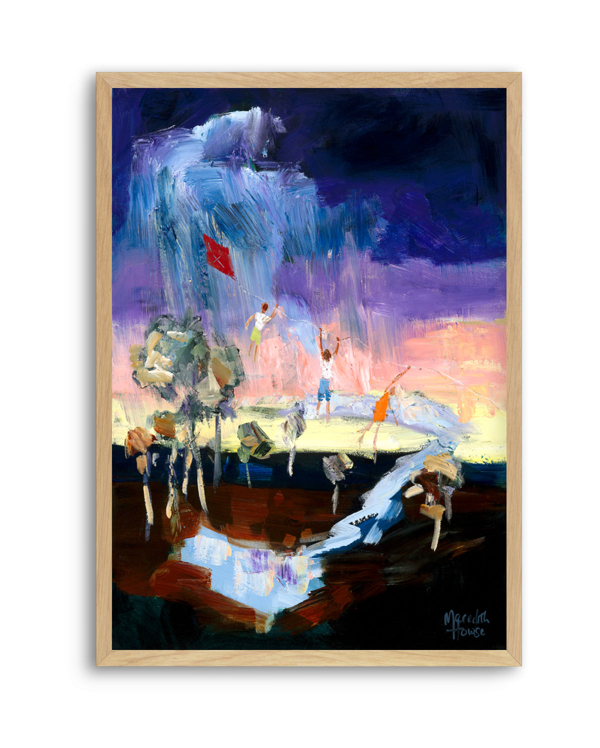 Kite Flying Kids by Meredith Howse | Art Print