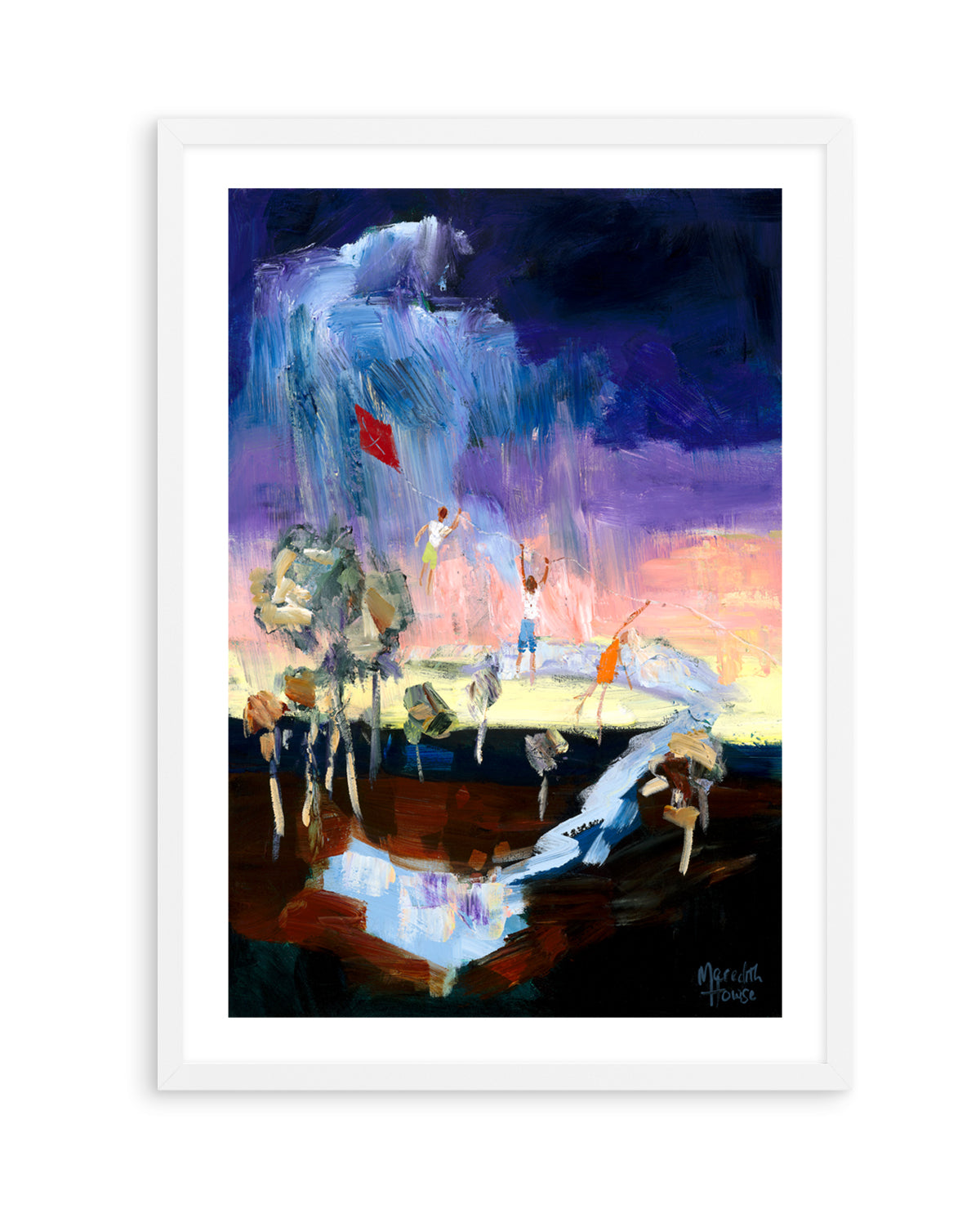 Kite Flying Kids by Meredith Howse | Art Print