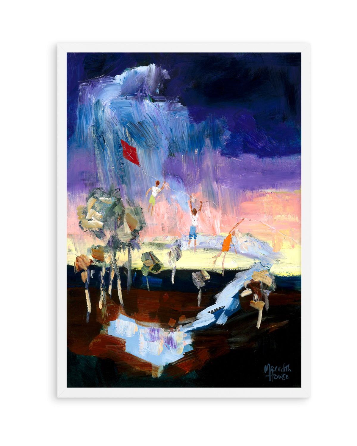 Kite Flying Kids by Meredith Howse | Art Print