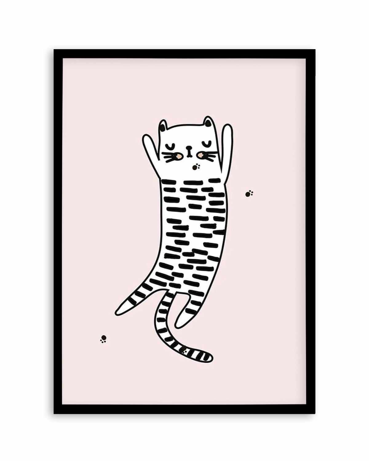 Kitty Kat I | Pink Art Print