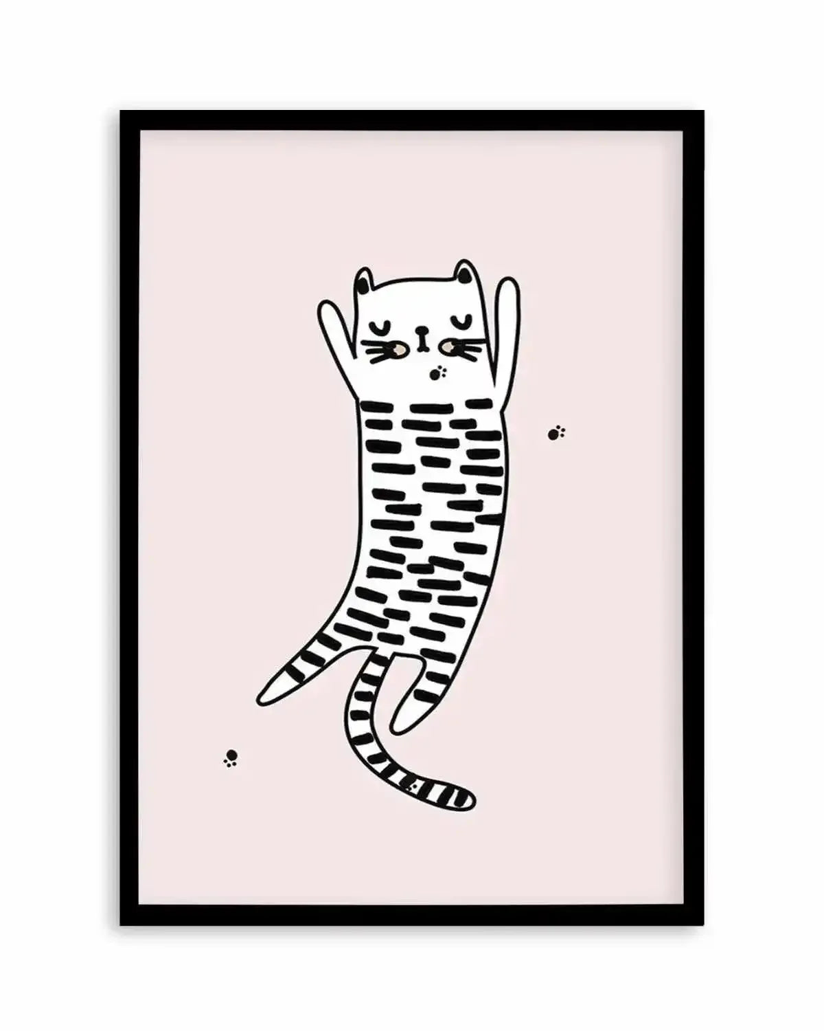 Kitty Kat I | Pink Art Print from Olive et Oriel where you can shop wallpaper and artworks online