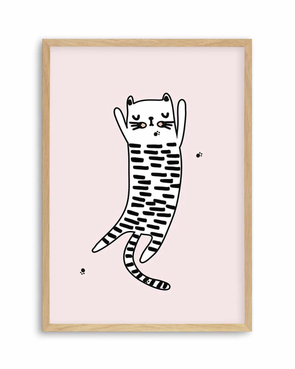 Kitty Kat I | Pink Art Print