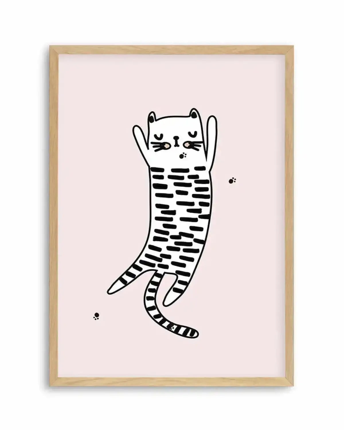 Kitty Kat I | Pink Art Print from Olive et Oriel where you can shop wallpaper and artworks online
