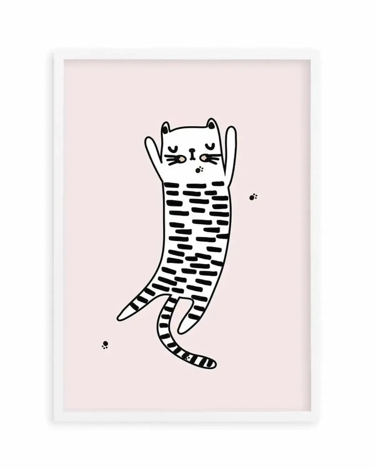Kitty Kat I | Pink Art Print from Olive et Oriel where you can shop wallpaper and artworks online