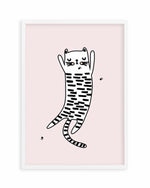 Kitty Kat I | Pink Art Print