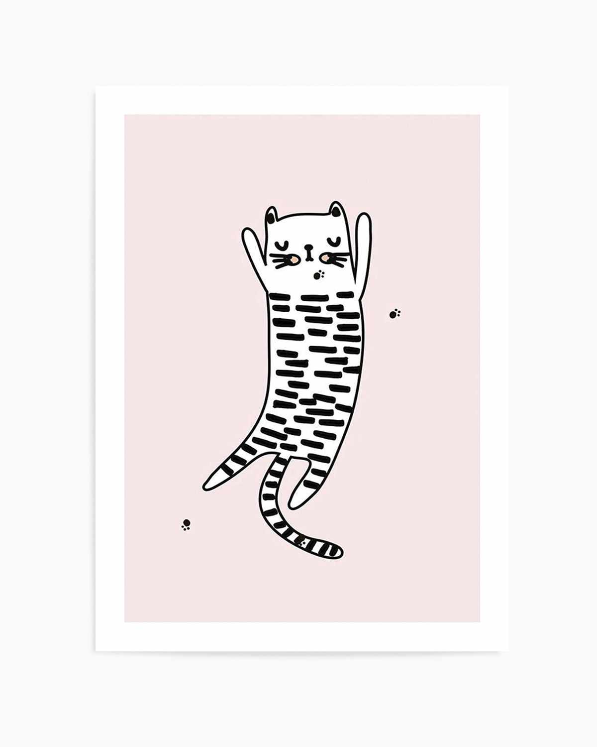 Kitty Kat I | Pink Art Print