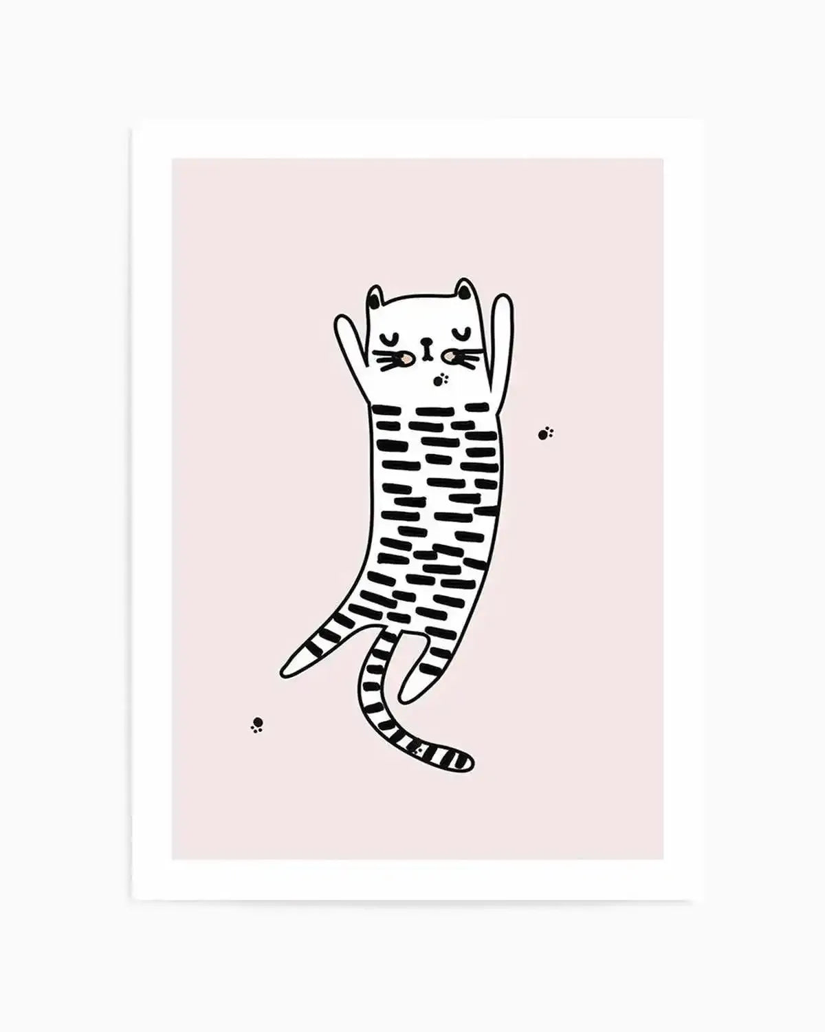 Kitty Kat I | Pink Art Print from Olive et Oriel where you can shop wallpaper and artworks online