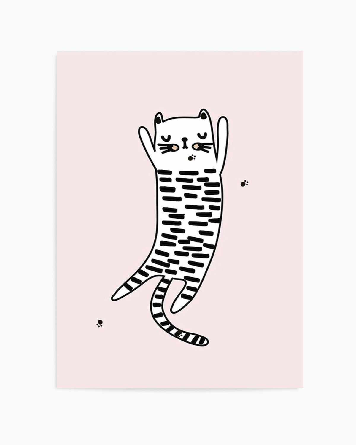 Kitty Kat I | Pink Art Print