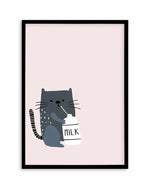 Kitty Kat II | Pink Art Print