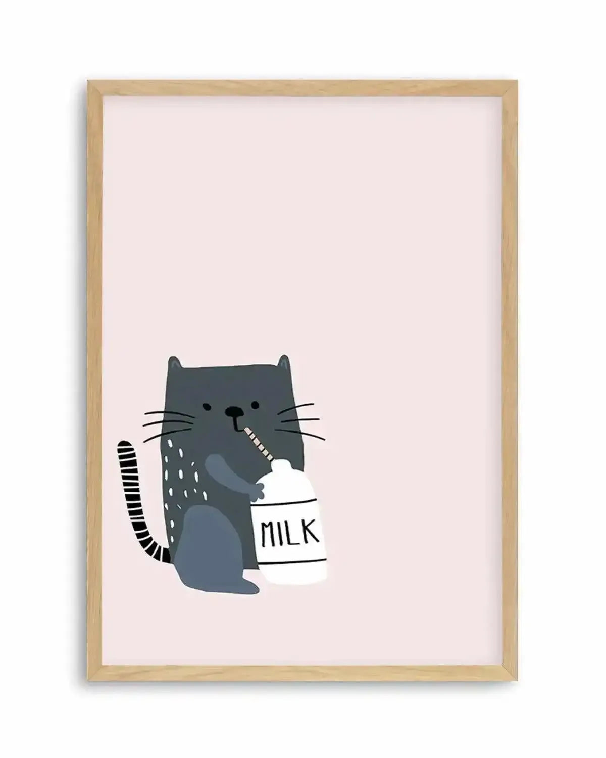 Kitty Kat II | Pink Art Print from Olive et Oriel where you can shop wallpaper and artworks online