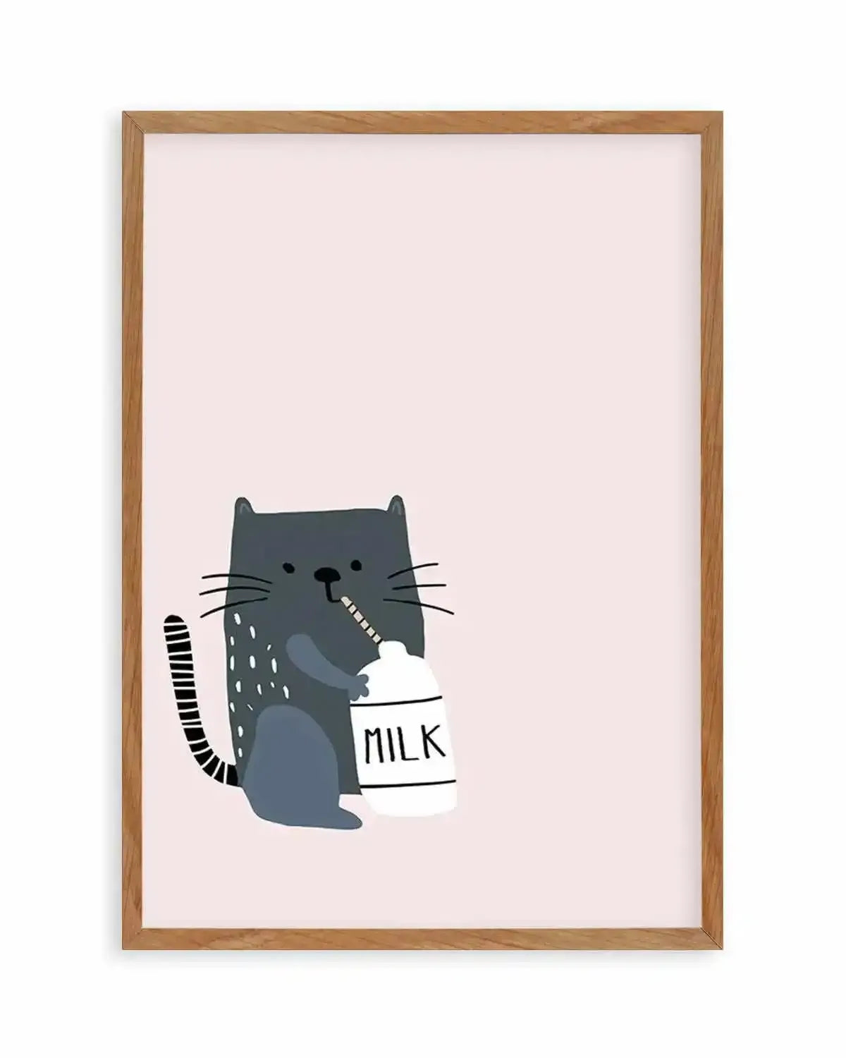 Kitty Kat II | Pink Art Print from Olive et Oriel where you can shop wallpaper and artworks online