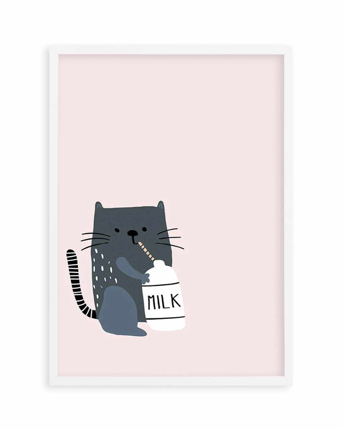 Kitty Kat II | Pink Art Print