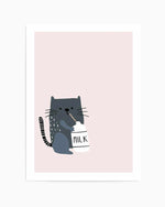 Kitty Kat II | Pink Art Print