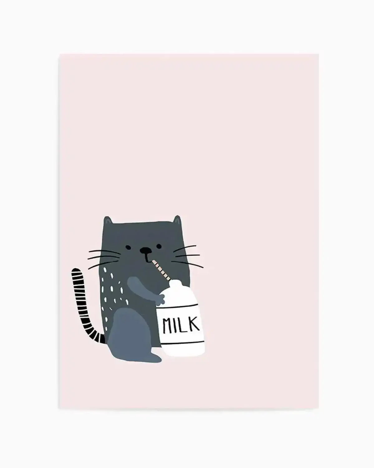 Kitty Kat II | Pink Art Print from Olive et Oriel where you can shop wallpaper and artworks online