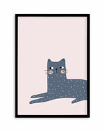 Kitty Kat III | Pink Art Print