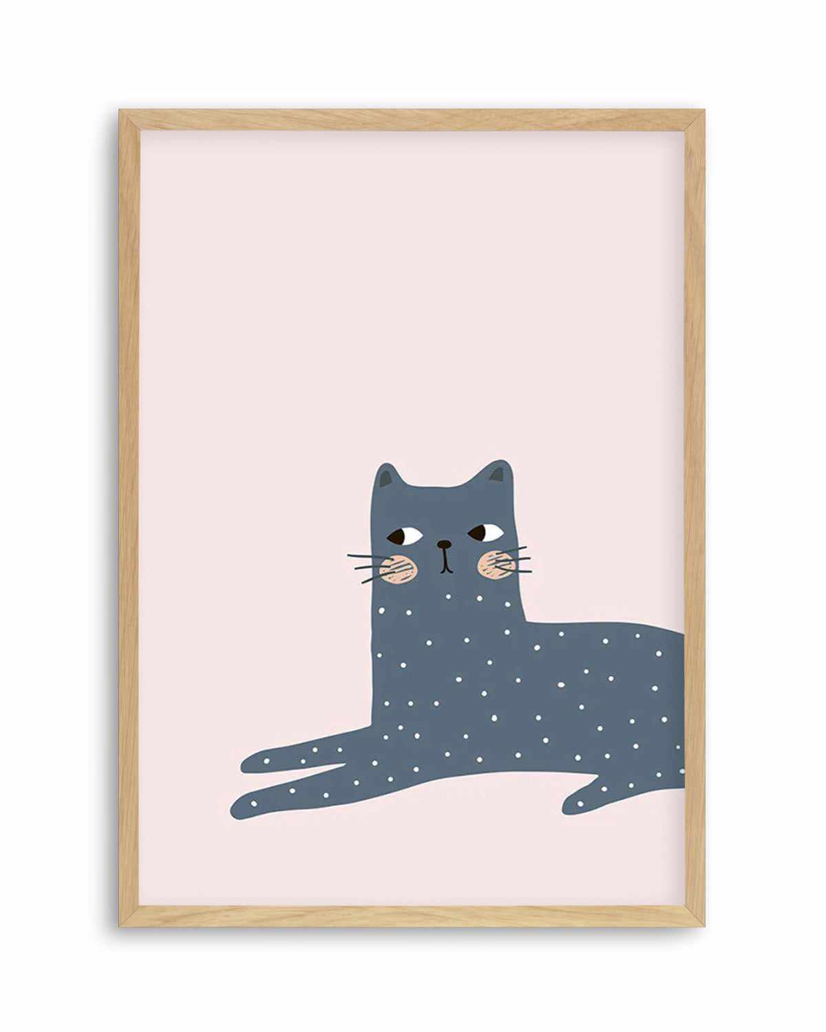 Kitty Kat III | Pink Art Print