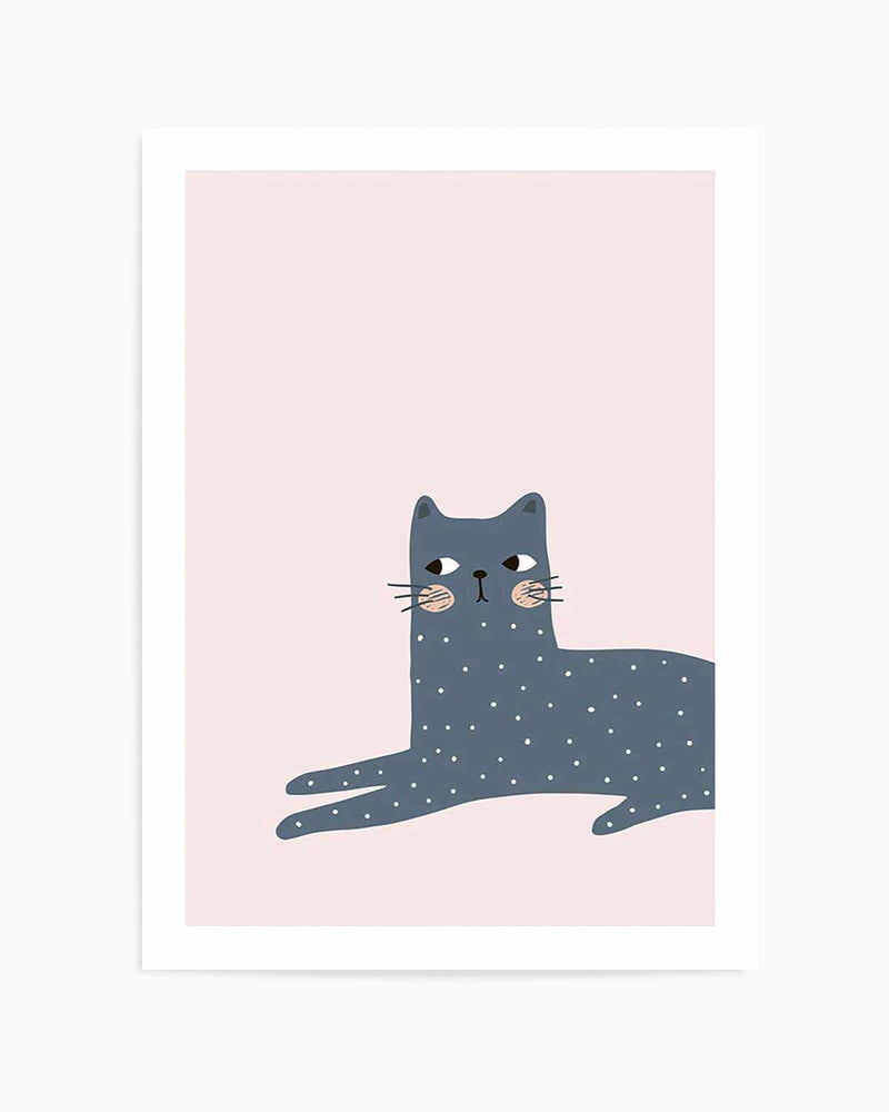 Kitty Kat III | Pink Art Print