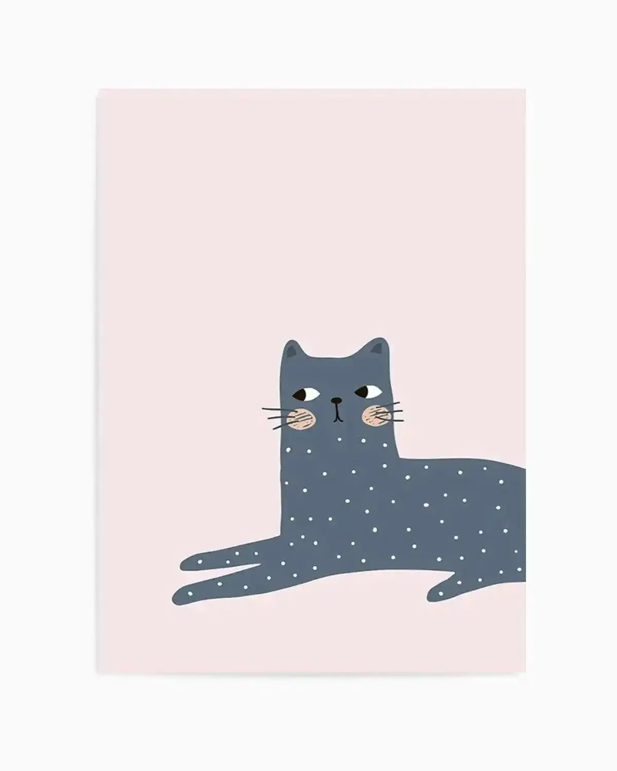 Kitty Kat III | Pink Art Print from Olive et Oriel where you can shop wallpaper and artworks online